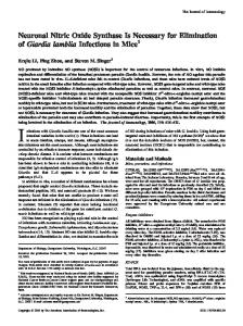 in Mice Infections Giardia lamblia for Elimination of Neuronal Nitric ...