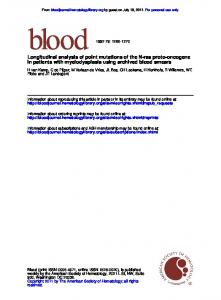 in patients with myelodysplasia using archived blood