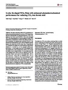 In situ Sn-doped WO3 films with enhanced