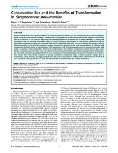 in Streptococcus pneumoniae - PLOS