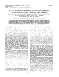 In Vitro Activities of Sitaffoxacin (DU-6859a) - Antimicrobial Agents and ...