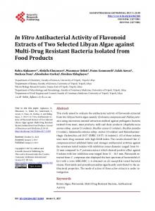 In Vitro Antibacterial Activity of Flavonoid Extracts of Two Selected ...