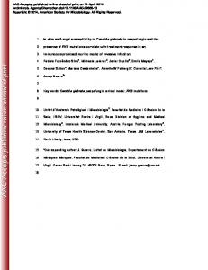 In vitro antifungal susceptibility of Candida glabrata to caspofungin ...