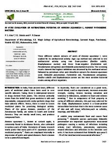 IN VITRO EVALUATION OF ANTIBACTERIAL POTENTIAL OF ...