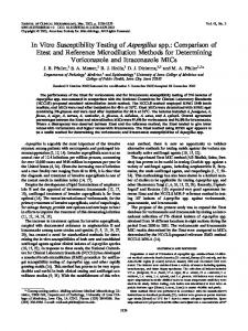 In Vitro Susceptibility Testing of Aspergillus spp. - Journal of Clinical ...