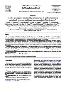 In vitro synergisms obtained by amphotericin B and voriconazole