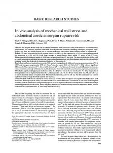 In vivo analysis of mechanical wall stress and abdominal aortic ...