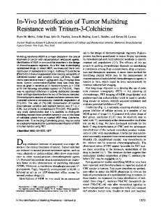 In-Vivo Identification of Tumor Multidrug Resistance with Tritium-3 ...