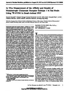 In Vivo Measurement of the Affinity and Density of Metabotropic ...