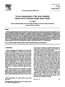 In vivo measurement of the series elasticity release ... - Research - Free