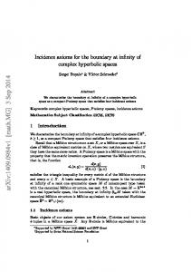 Incidence axioms for the boundary at infinity of complex hyperbolic ...