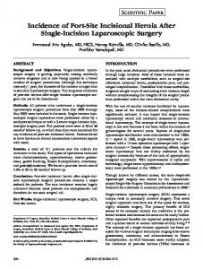 Incidence of Port-Site Incisional Hernia After ... - Semantic Scholar