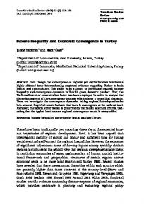 Income Inequality and Economic Convergence in Turkey - Springer Link