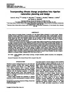 Incorporating climate change projections into riparian ...