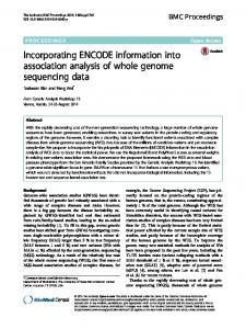 Incorporating ENCODE information into