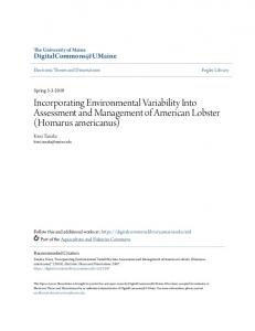 Incorporating Environmental Variability Into