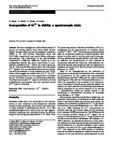 Incorporation of Cr in dickite: a spectroscopic study - Springer Link