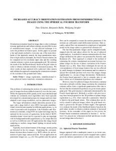 INCREASED ACCURACY ORIENTATION ESTIMATION ... - CiteSeerX