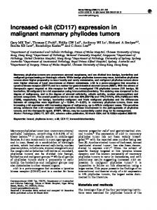 Increased c-kit (CD117) expression in malignant mammary ... - Nature