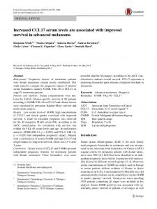 Increased CCL17 serum levels are associated with ... - Springer Link