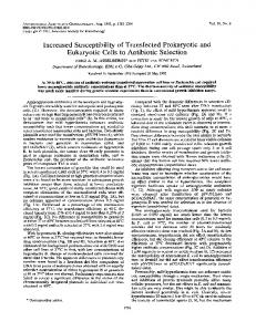 Increased Susceptibility of Transfected Prokaryotic and Eukaryotic ...