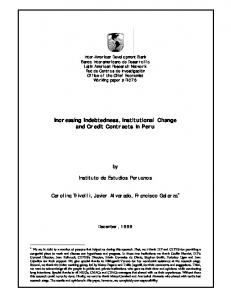 Increasing Indebtedness, Institutional Change and Credit Contracts in ...