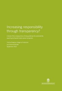 Increasing responsibility through transparency?