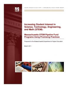 Increasing Student Interest in Science, Technology, Engineering ...