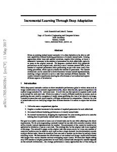 Incremental Learning Through Deep Adaptation