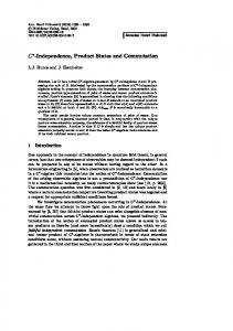 Independence, Product States and Commutation - Springer Link