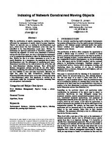 Indexing of Network Constrained Moving Objects - Semantic Scholar