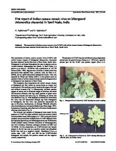 Indian cassava mosaic virus - Springer Link