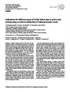 Indications for different types of brittle failure due to active ... - Solid Earth