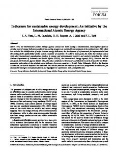 Indicators for sustainable energy development: An ... - CiteSeerX