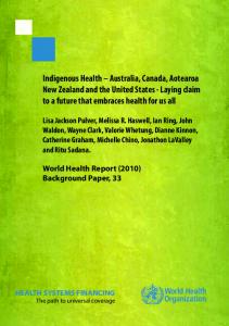 Indigenous Health - World Health Organization