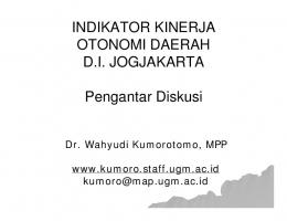 Indikator Kinerja Otonomi Daerah - Kumoro.staff.ugm.ac.id