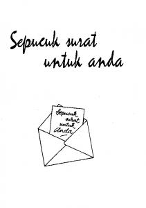 Indonesian - Sepucuk surat untuk anda