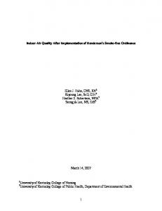 Indoor Air Quality After Implementation of Henderson's Smoke-free ...