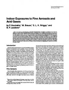 Indoor Exposures to Fine Aerosols and Acid Gases - BioMedSearch