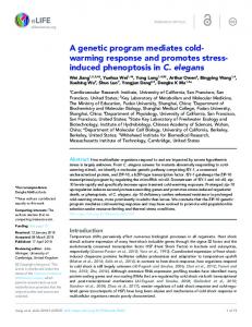 induced phenoptosis in C. elegans