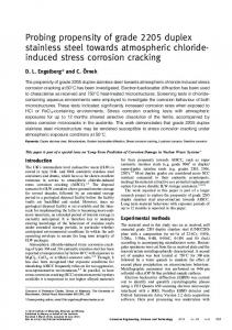 induced stress corrosion cracking