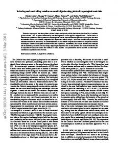 Inducing and controlling rotation on small objects using photonic ...