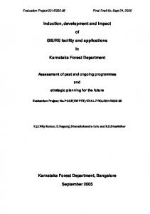 Induction, development and impact of GIS/RS facility and ... - ATREE