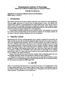 Induction Machine Control and Simulation