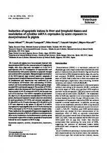 Induction of apoptotic lesions in liver and lymphoid tissues and