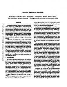 Inductive Hashing on Manifolds