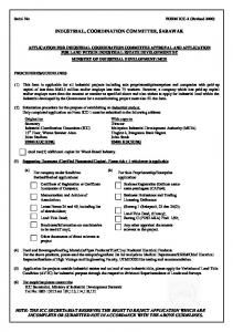 INDUSTRIAL, COORDINATION COMMITTEE, SARAWAK