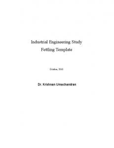 Industrial Engineering Study