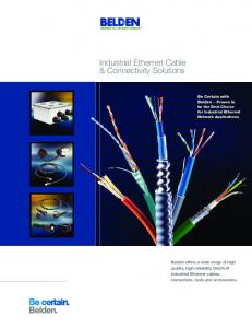 Industrial Ethernet Cable Solutions