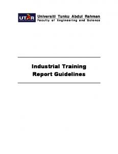 Industrial Training Report Guidelines